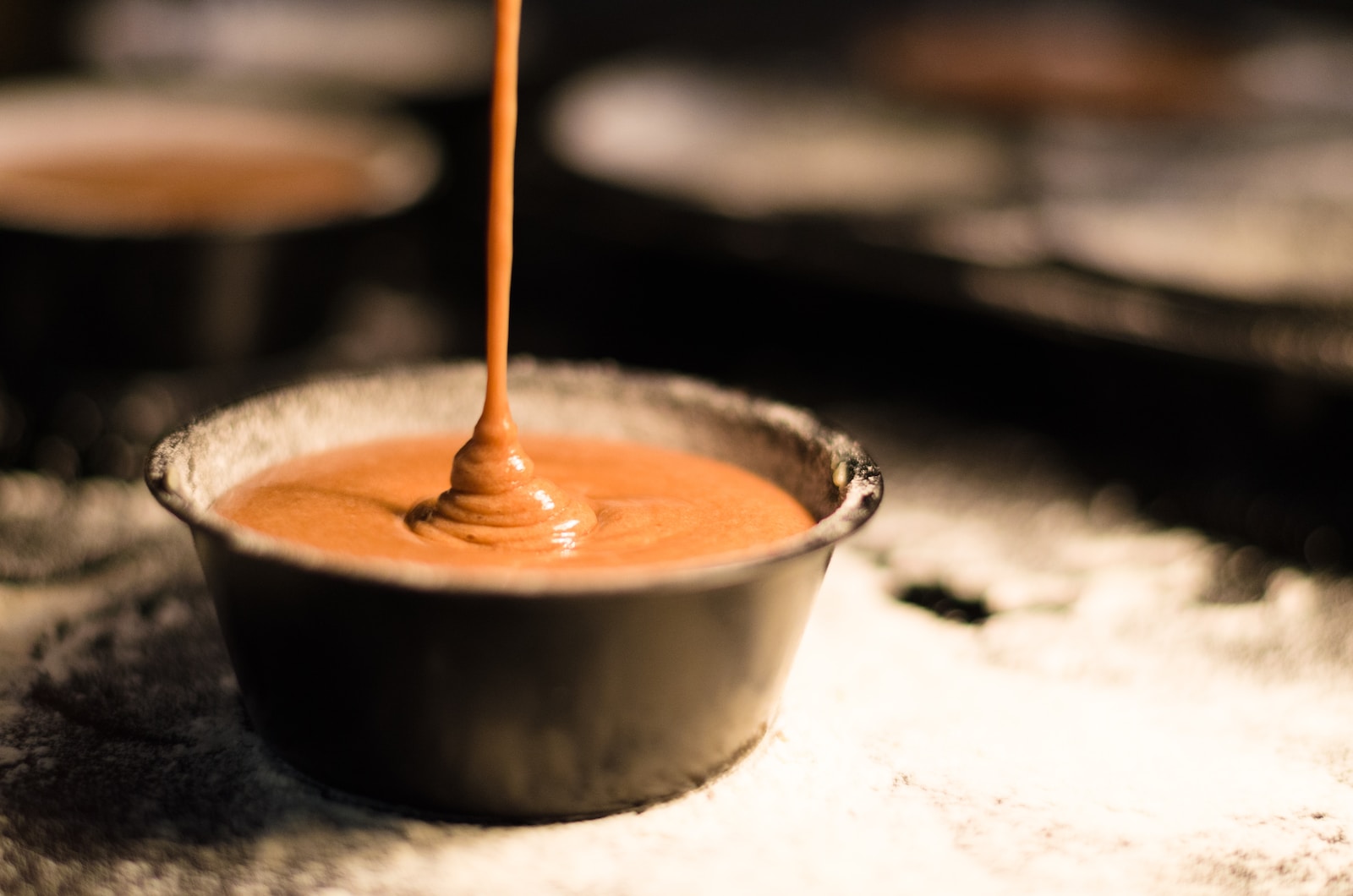 caramel in white ceramic cup